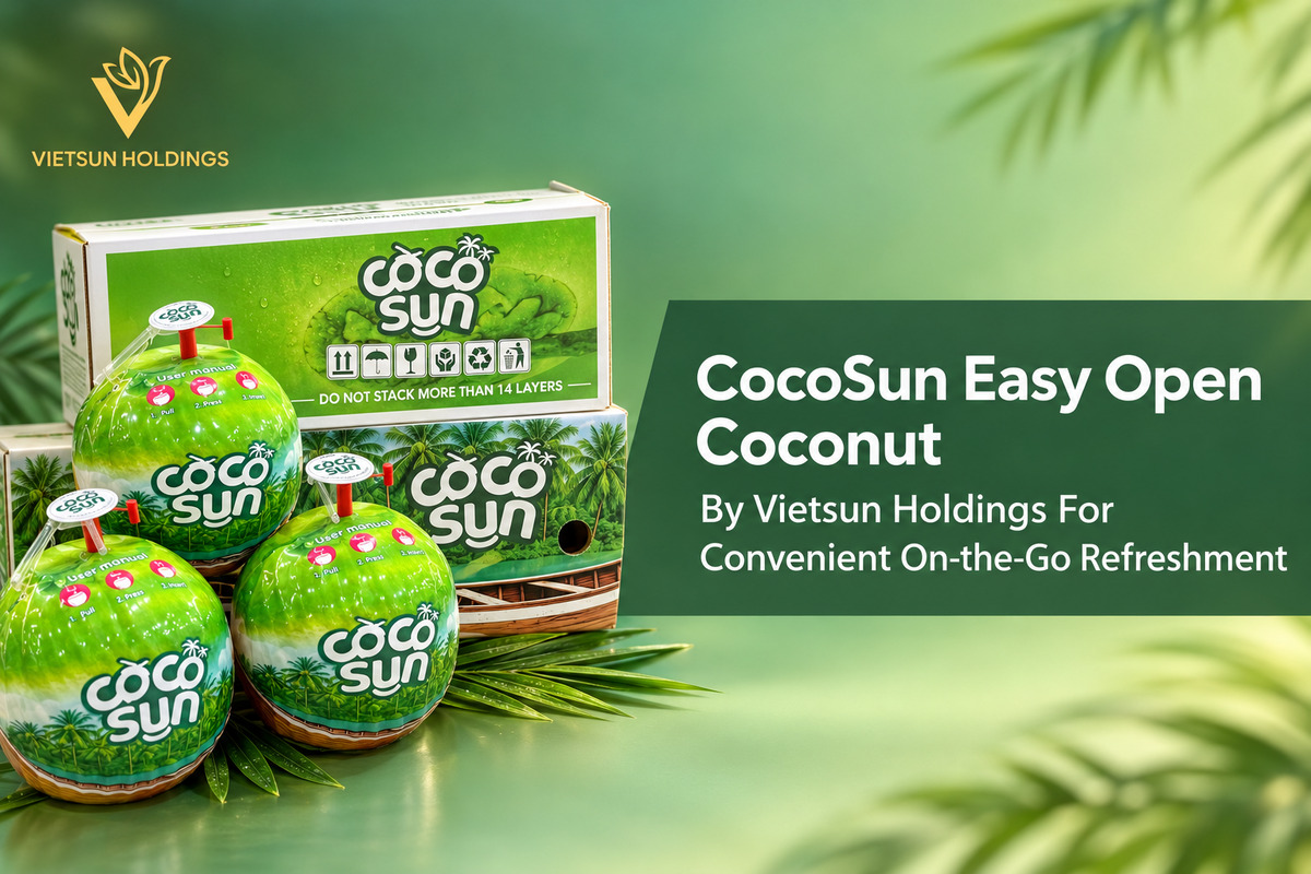 CocoSun Easy Open Coconut by Vietsun Holdings for Convenient On-the-Go Refreshment
