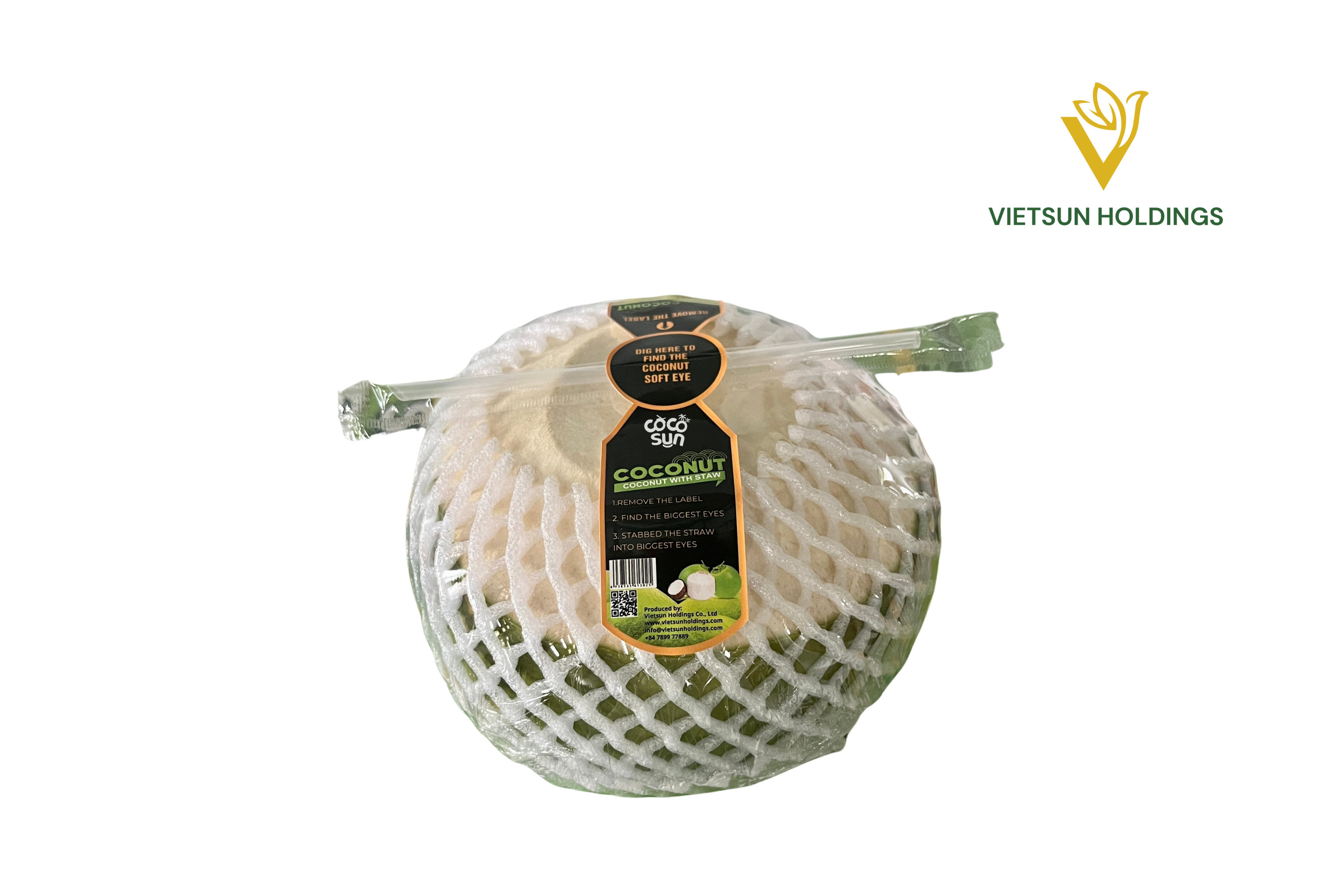 Green Trimmed Coconut