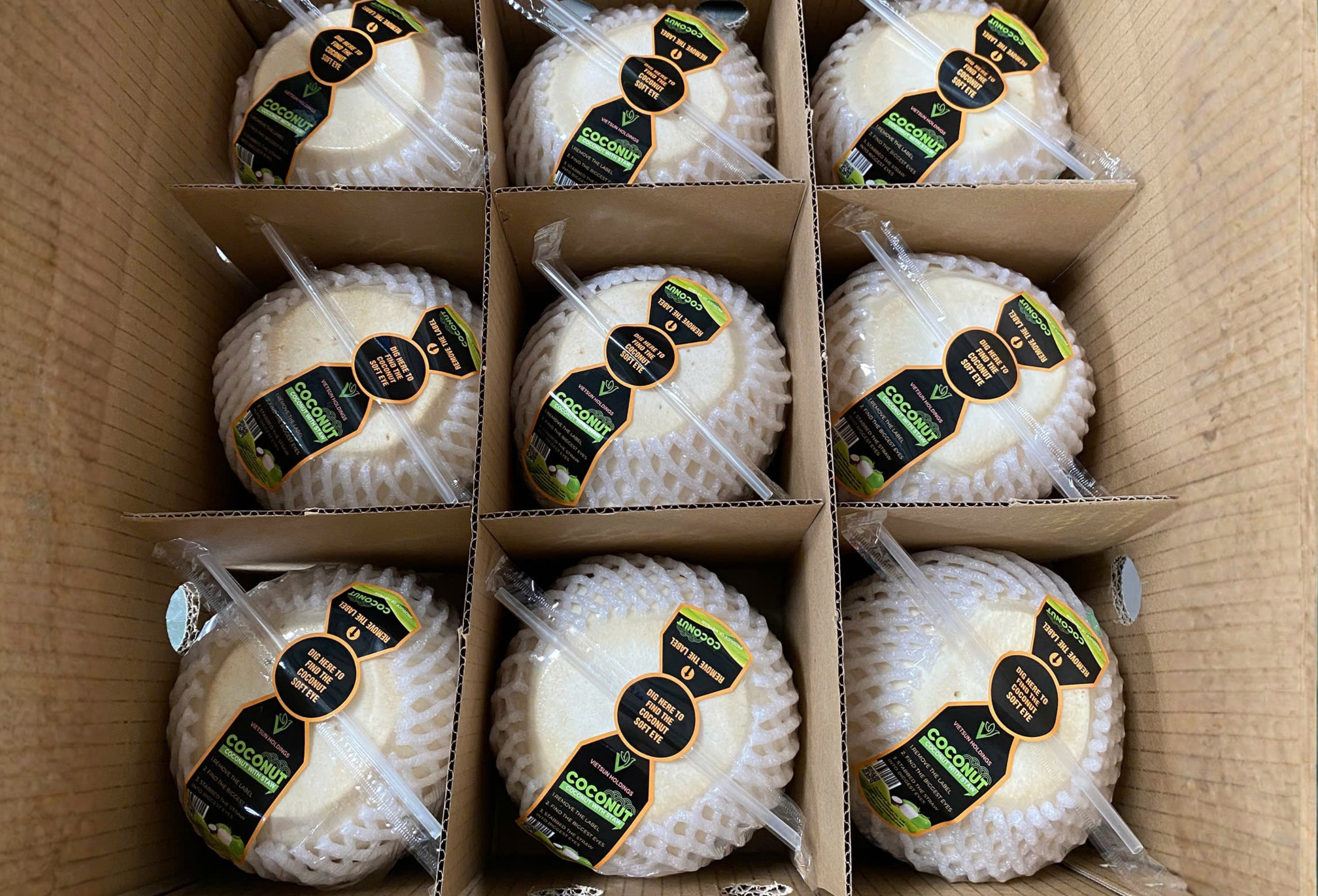 Diamond Coconut with staw